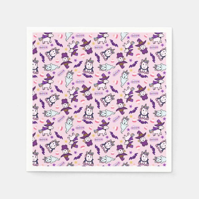 Guardanapo De Papel Halloween Unicorns (Frente)