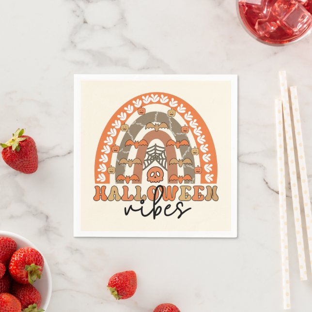 Guardanapo De Papel Halloween Vibes Boho Rainbow Fall Halloween (Insitu)