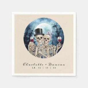 Guardanapo De Papel Hallowen Gothic Skulls Tarot O Casamento Dos Amant