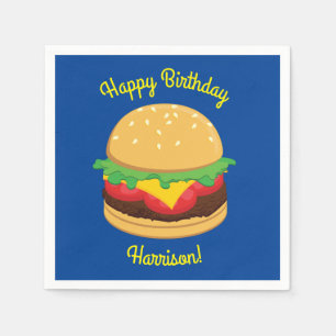 Guardanapo De Papel Hamburger Festa de aniversário Burger