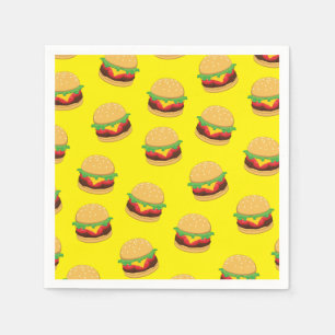 Guardanapo De Papel Hamburger Festa de aniversário Burger Napkins