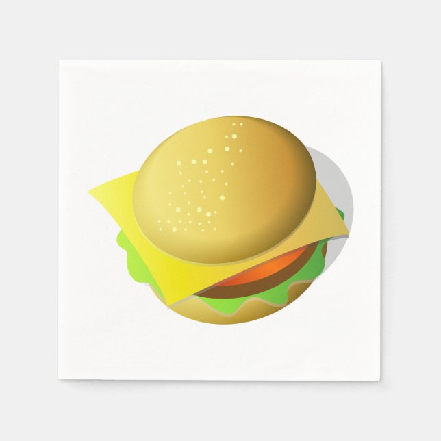 Guardanapo De Papel Hamburger Takeaway Papel de Comida Napkins (Frente)