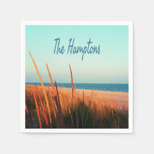 Guardanapo De Papel Hamptons Beach Long Island New York (Frente)