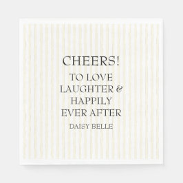 Guardanapo De Papel Hand Drawn Doodle Bridal Shower Yellow