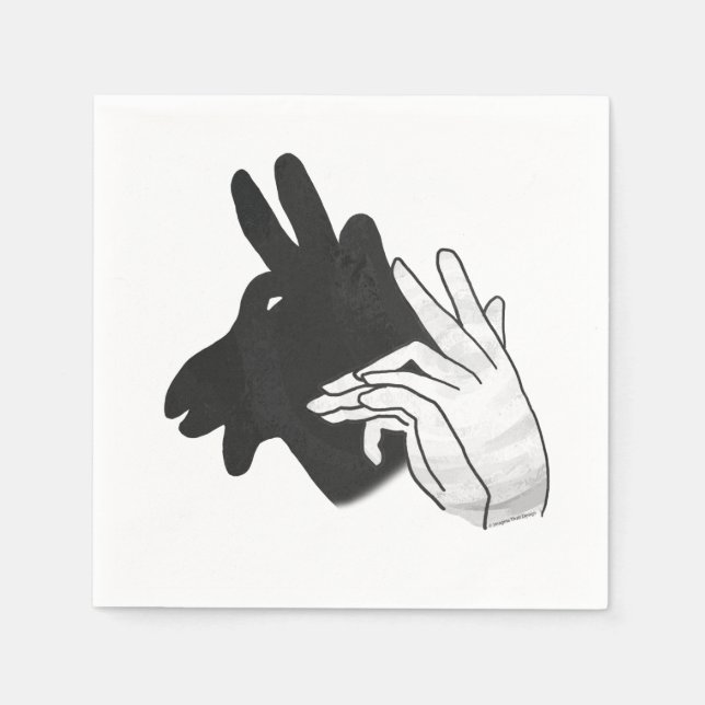 Guardanapo De Papel Hand Silhouette Billy Goat (Frente)