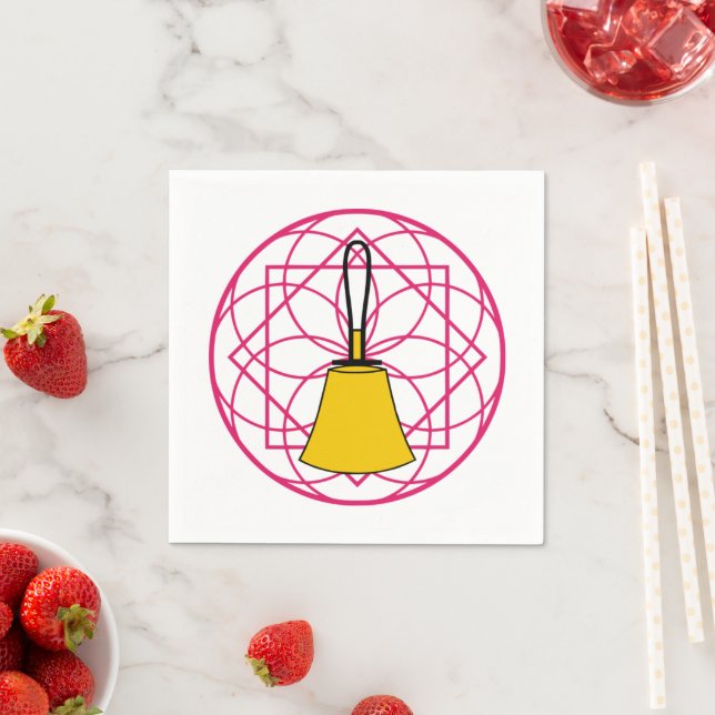 Guardanapo De Papel Handbell Cocktail Napkin - Bell Mandala (Insitu)