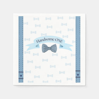 Guardanapo De Papel Handsome One Baby Boy First Birthday Party Napkins