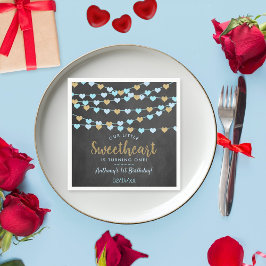 Guardanapo De Papel Hang Love Hearts Little Sweetheart Aniversário