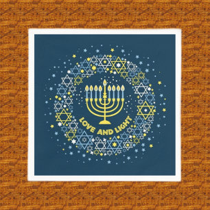Guardanapo De Papel Hanukkah Menorah Paper Napkins, Toalha Convidada