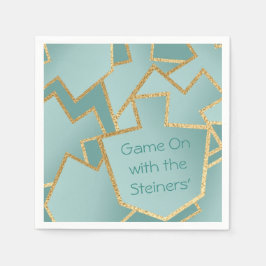 Guardanapo De Papel Hanukkah Napkin Personaliza Nova Turquesa Elegante