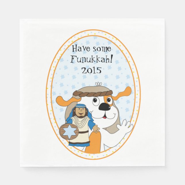 Guardanapo De Papel Hanukkah Napkins Padrão de Luncheon Personalize (Frente)