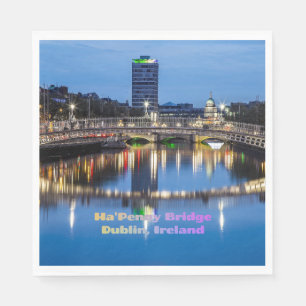 Guardanapo De Papel Ha'Penny Bridge, Dublin, Irlanda