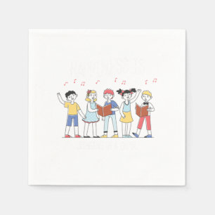 Guardanapo De Papel Happiness Singing Choir Singer Musician Sing Gift