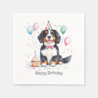 Guardanapo De Papel Happy Birthday Bernese Mountain Dog