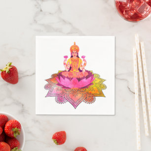 Guardanapo De Papel Happy Diwali - Deepalavi Lakshmi Goddese 4