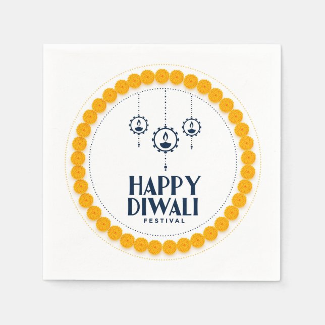Guardanapo De Papel Happy Diwali Napkins (Frente)