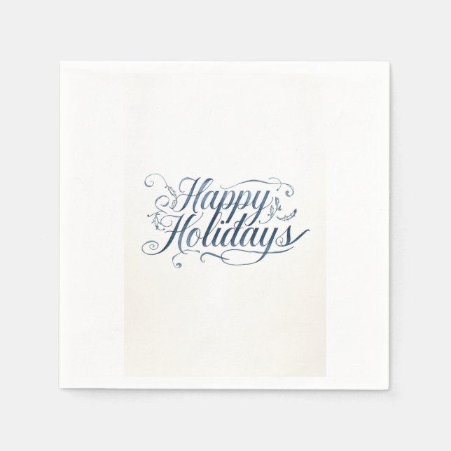 Guardanapo De Papel Happy Holidays Merry Christmas Family New Year (Frente)