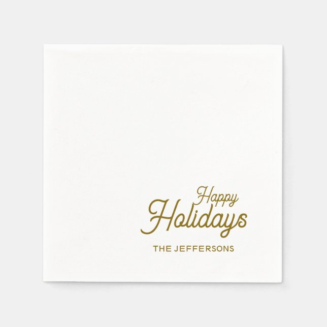 Guardanapo De Papel Happy New Year Merry Christmas Seasonal Family (Frente)