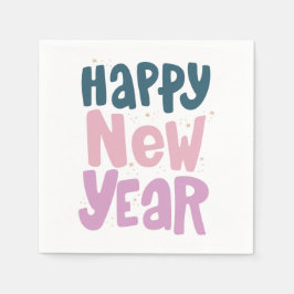 Guardanapo De Papel Happy New Year Party Sparkle Paper Napkin
