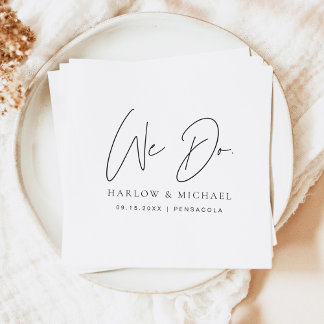 Guardanapo De Papel HARLOW Moderno Minimalista Fazemos Casamento