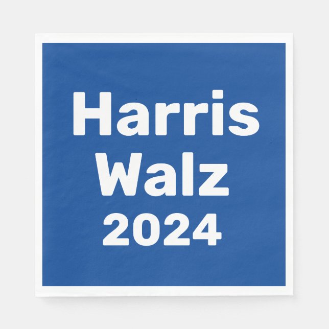 Guardanapo De Papel Harris / Walz 2024 Campanha Presidencial (Frente)