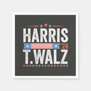 Guardanapo De Papel Harris Walz 2024 Eleição Kamala Tim Waltz