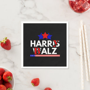 Guardanapo De Papel Harris Walz 24 Harry Balz 2024 Meme Democráticos