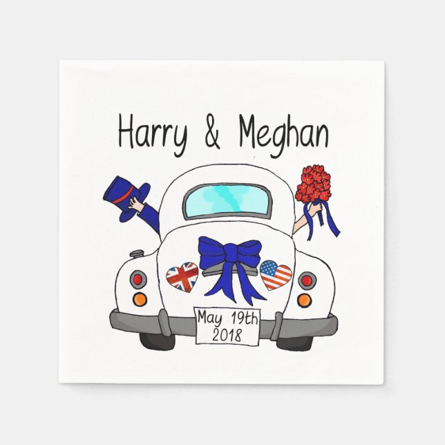 Guardanapo De Papel Harry & Meghan Wedding, 19 de maio de 2018 (Frente)