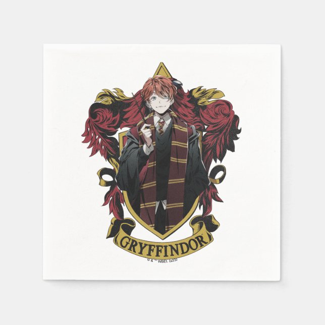 Guardanapo De Papel HARRY POTTER™ | Anime Ron Weasley House Crest (Frente)