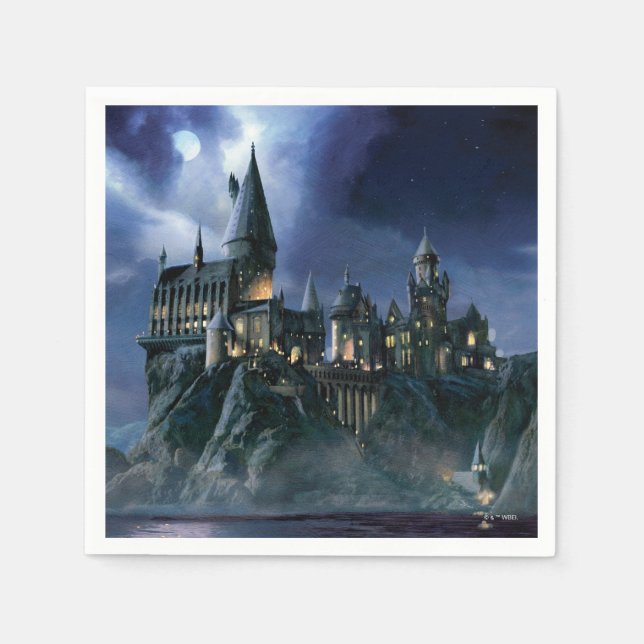 Guardanapo De Papel Harry Potter Castle | Moonlit Hogwarts (Frente)