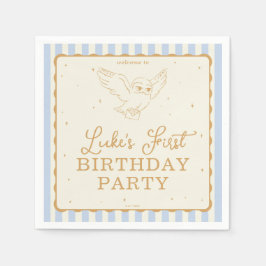 Guardanapo De Papel Harry Potter Hedwig Azul Magia Aniversário