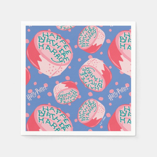 Guardanapo De Papel HARRY POTTER™ Padrão de Bolo de Aniversário (Frente)