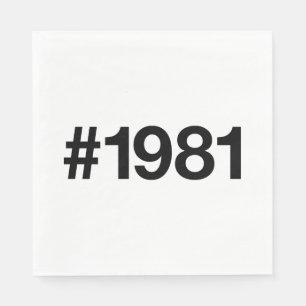 Guardanapo De Papel Hashtag 1981