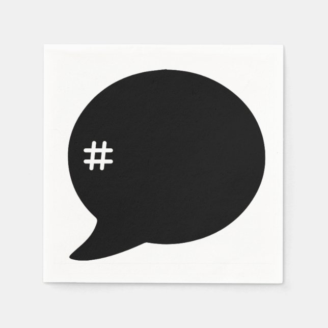 Guardanapo De Papel Hashtag # Cote Papel Nápoles (Frente)