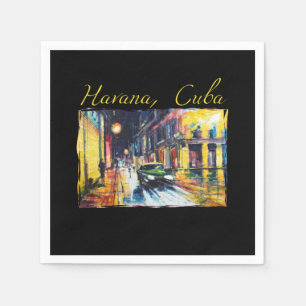 Guardanapo De Papel Havana Cuba - Cena Noturna de Habana Vieja