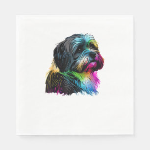 Guardanapo De Papel Havanese Dog Pop Art Design no Havanês
