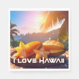 GUARDANAPO DE PAPEL HAWAII - I LOVE HAWAII