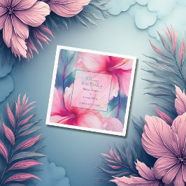 Guardanapo De Papel hawaiian tropical floral hibiscus save the date