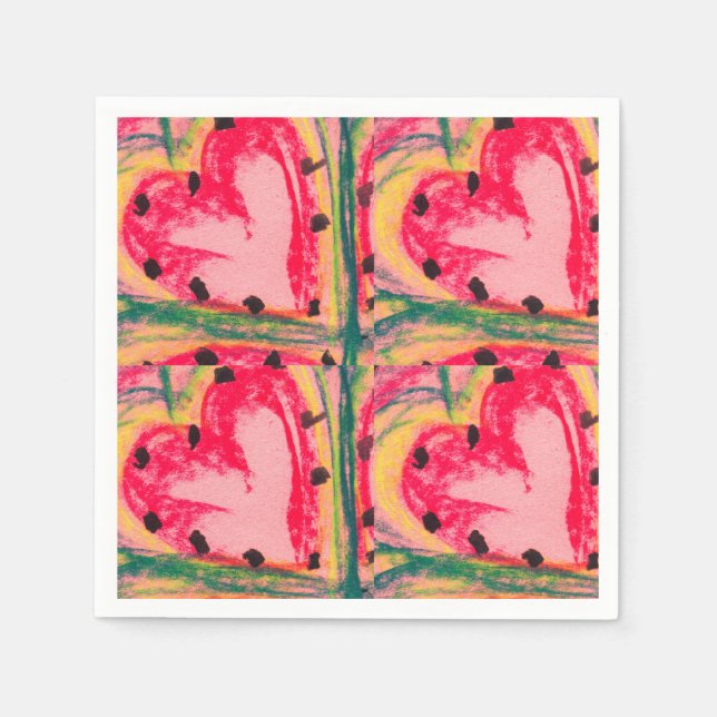 Guardanapo De Papel Hearts d'amour (Frente)