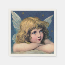 Guardanapo De Papel Heavenly angel daydreaming on a cloud in the sky