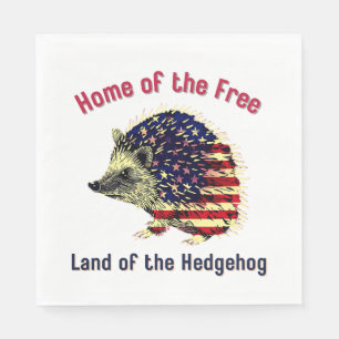 Guardanapo De Papel Hedgehog Flag América