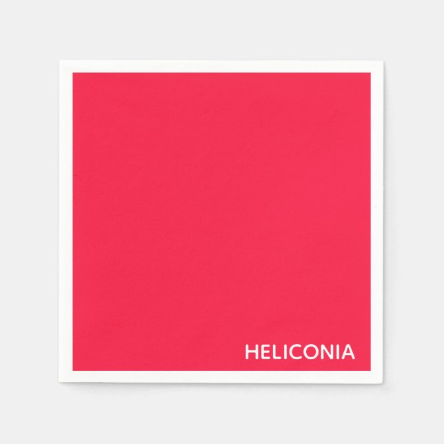 Guardanapo De Papel Heliconia red color name (Frente)