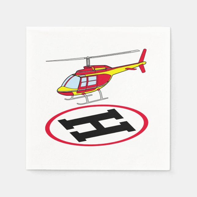 Guardanapo De Papel helicóptero de aterrissagem (Frente)