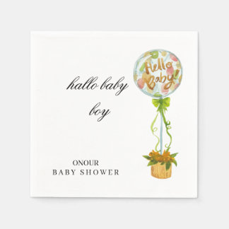Guardanapo De Papel Hello Baby Boy Baby Shower Napkins – Soft Elegant 