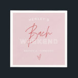 Guardanapo De Papel HENLEY moderna Bachelorette Vermelha rosa-rosa<br><div class="desc">Este guardanapo de solteiros apresenta uma fonte de script manuscrita elegante e uma combinação de cor rosa e vermelha moderna. Par com qualquer coisa na coleção HENLEY para um olhar coeso.</div>