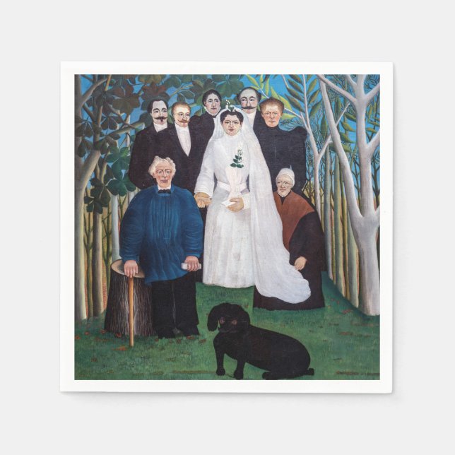 Guardanapo De Papel Henri Rousseau - A Festa de casamento (Frente)