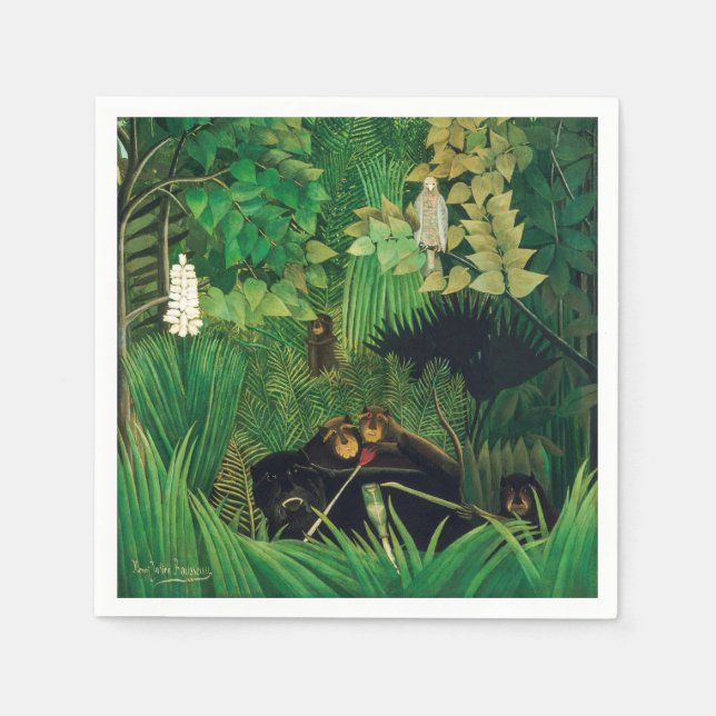 Guardanapo De Papel Henri Rousseau - Os Jesters Feliz (Frente)