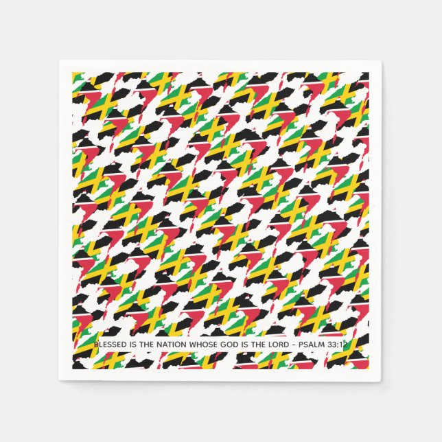 Guardanapo De Papel Herança dupla JAMAICA TRINIDAD e TOBAGO (Frente)