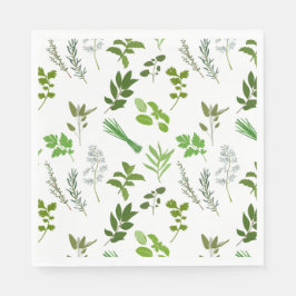 Guardanapo De Papel Herbáceas de Cozinhar verde