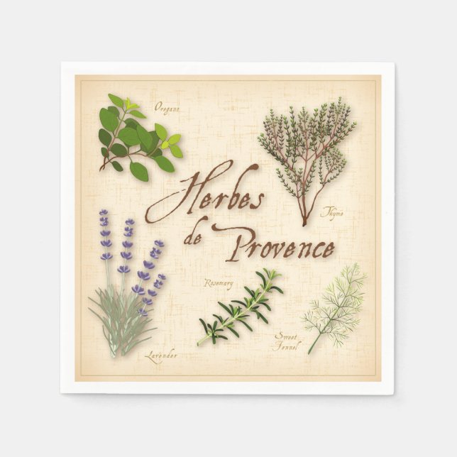 Guardanapo De Papel Herbes de Provence Napkins (Frente)